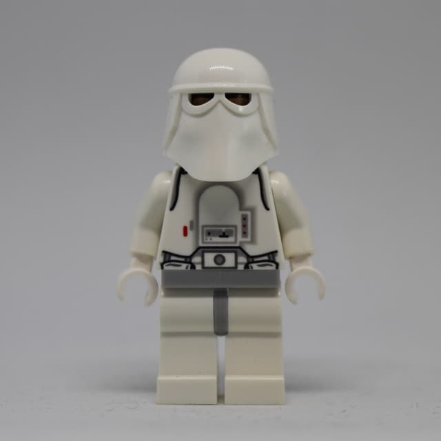 Snowtrooper, Light Bluish Gray Hips, Printed Black Head, White Hands