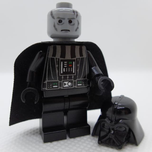 Darth Vader, Light Bluish Gray Skin, Scarred Right Cheek, Eyebrows