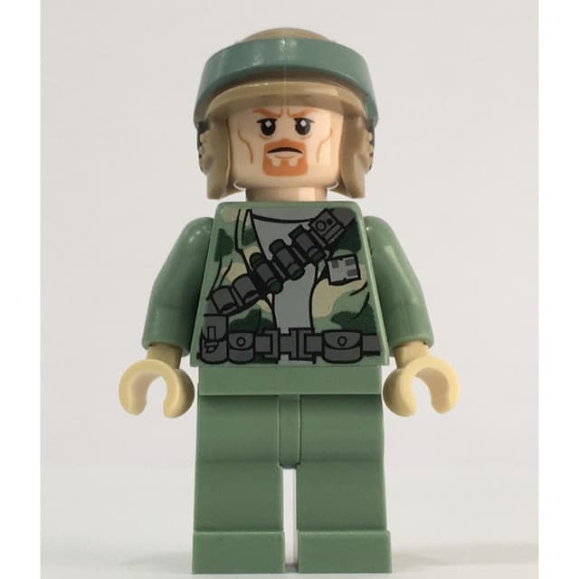 Rebel Trooper in Endor Uniform, Sand Green Legs, Goatee Beard