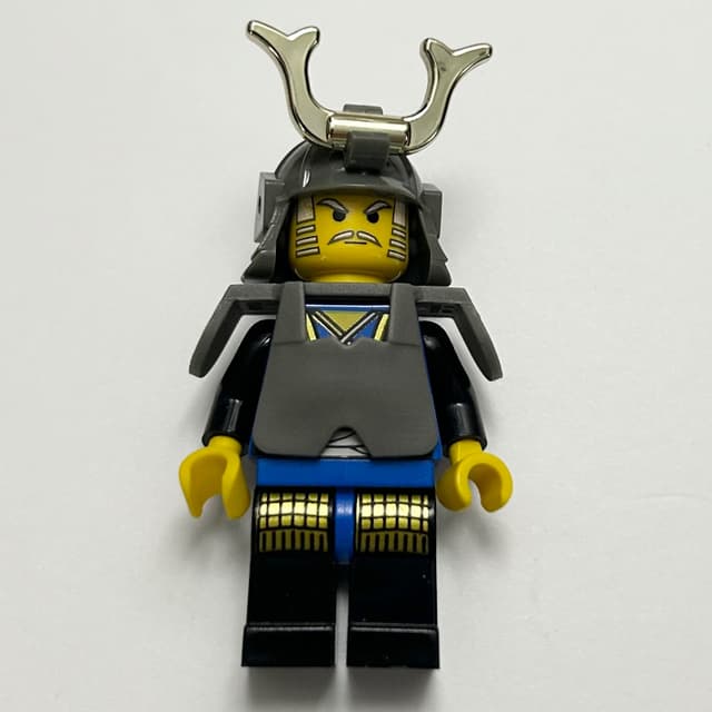 Shogun, Armor and Helmet with Horn, Blue and Black Robe