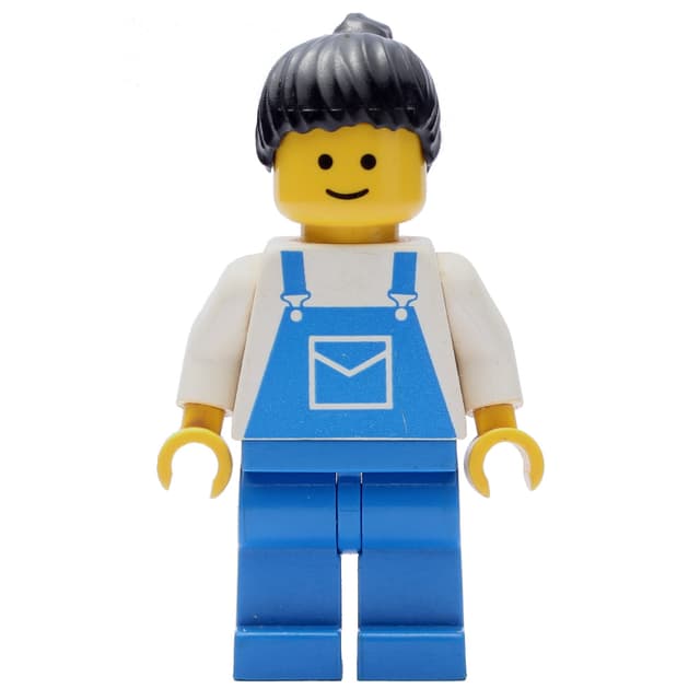 White Torso, Blue Overall, Black Hair
