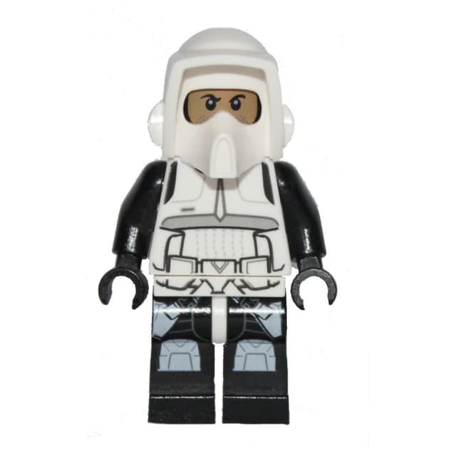 Scout Trooper, Printed Black Head, Black Legs