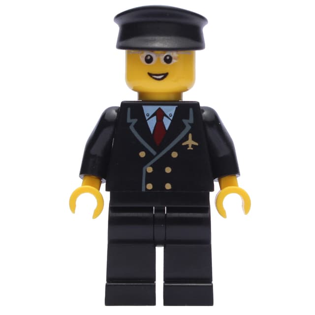 Pilot, Black Torso, Black Legs, Black Hat
