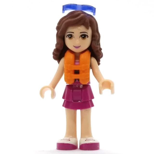 Olivia - Sand Green Vest, Magenta Skirt