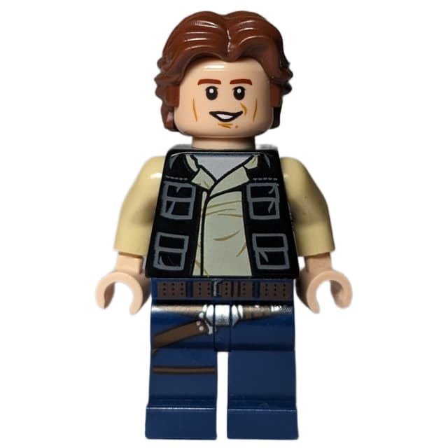 Han Solo, Black Vest, Dark Blue Legs, Ruffled Hair