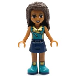 Andrea - Dark Azure/Gold Jacket, Dark Blue Skirt