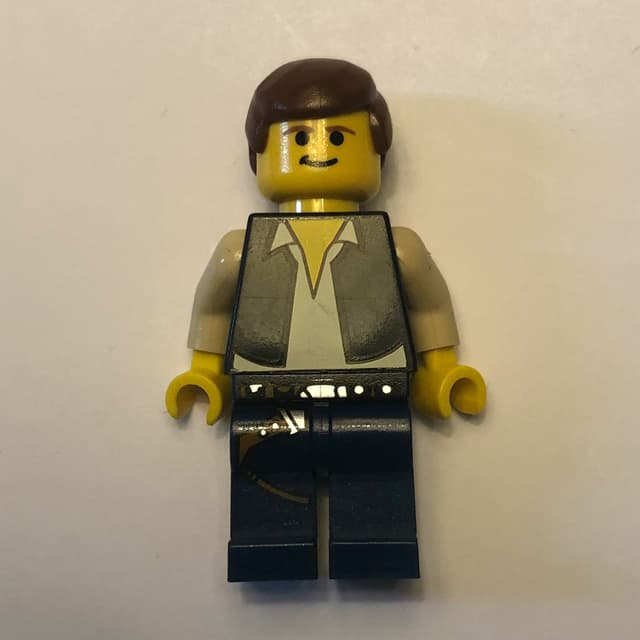 Han Solo, Black Vest, Yellow Skin, Dark Blue Legs