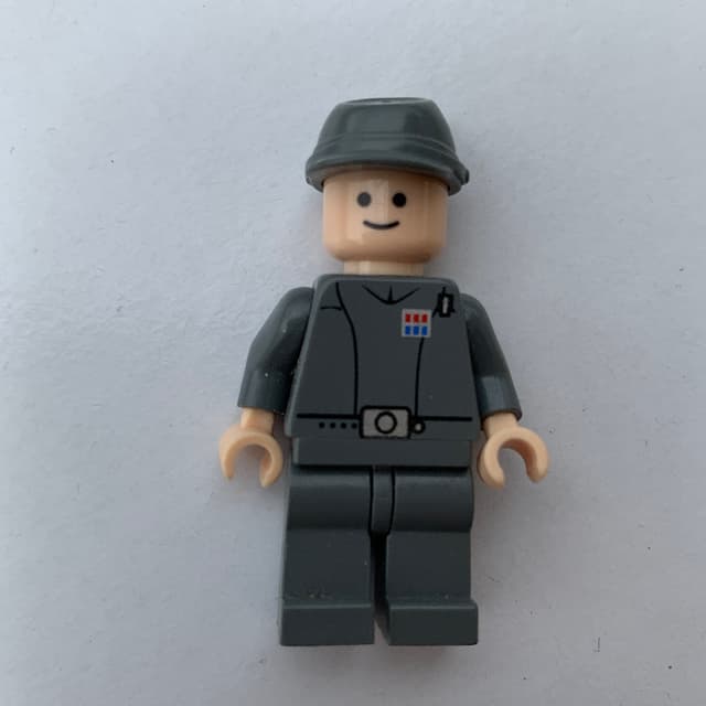 Imperial Officer / Captain / Commandant / Commander, Dark Bluish Gray Uniform, Cavalry Cap, Black Eyes