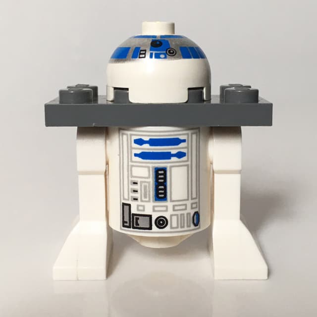 Astromech Droid, R2-D2, White Dome, Dark Bluish Gray Serving Tray