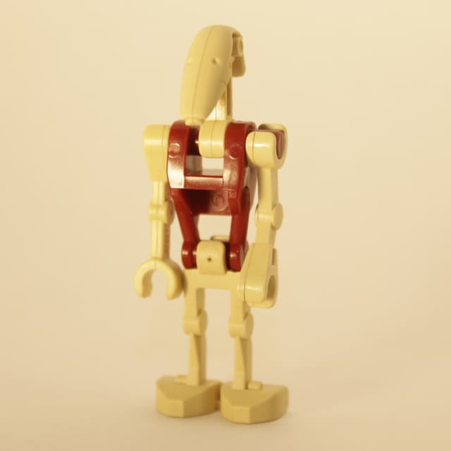 Battle Droid Security, Dark Red Torso, One Bent Arm, One Straight Arm