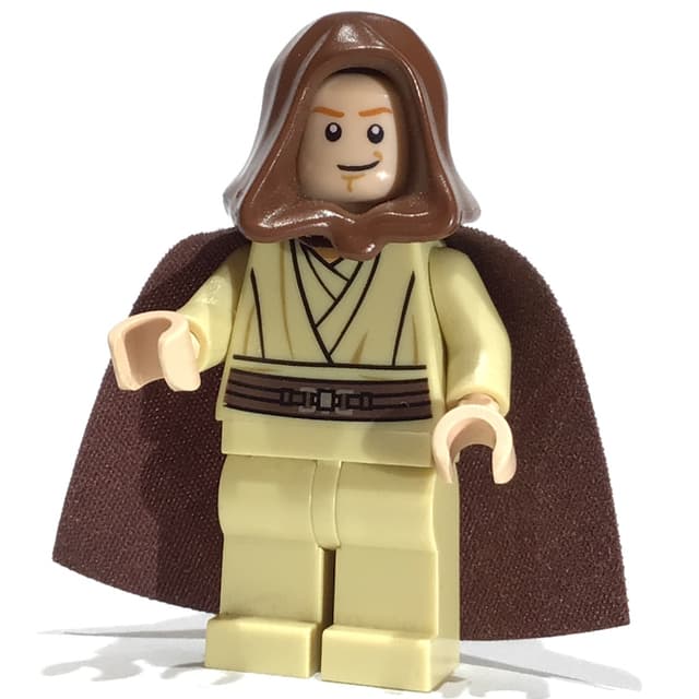 Obi-Wan Kenobi, Padawan, Reddish Brown Hood and Cape, White Pupils