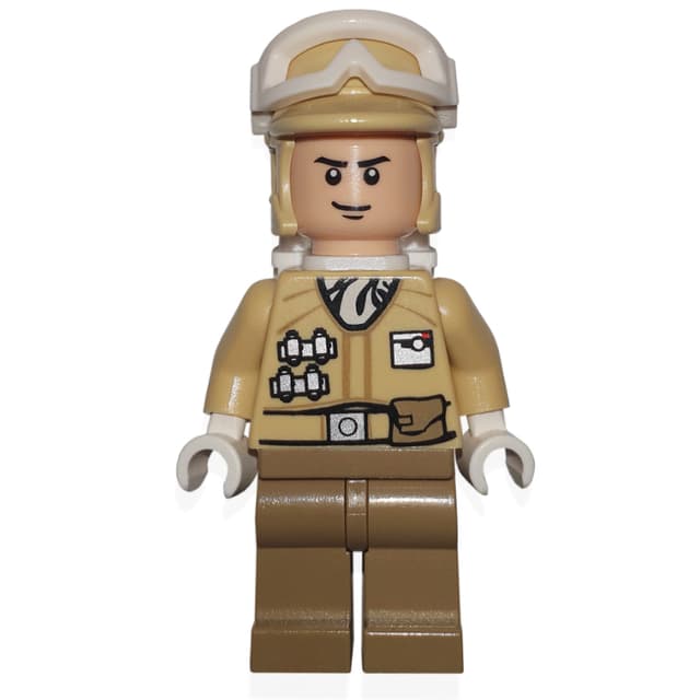 Rebel Trooper in Hoth Uniform, Tan Hat, Black Chin Line