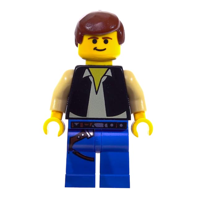 Han Solo, Black Vest, Yellow Skin, Blue Legs (3626c Head)