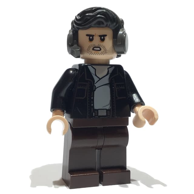 Poe Dameron, Black Jacket, Hair with Headset
