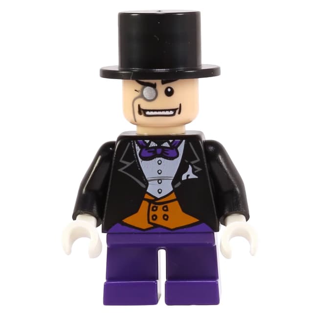 The Penguin with Dark Purple Short Legs and Orange Vest