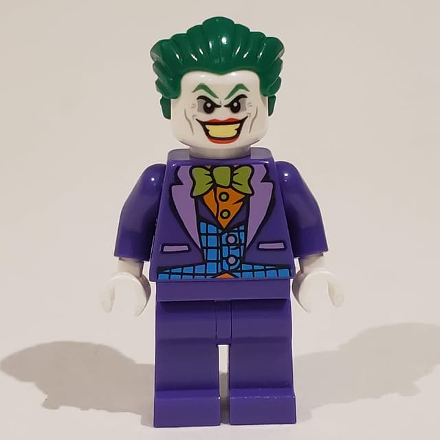 The Joker with Blue Vest, Orange Shirt, Lime Bow Tie