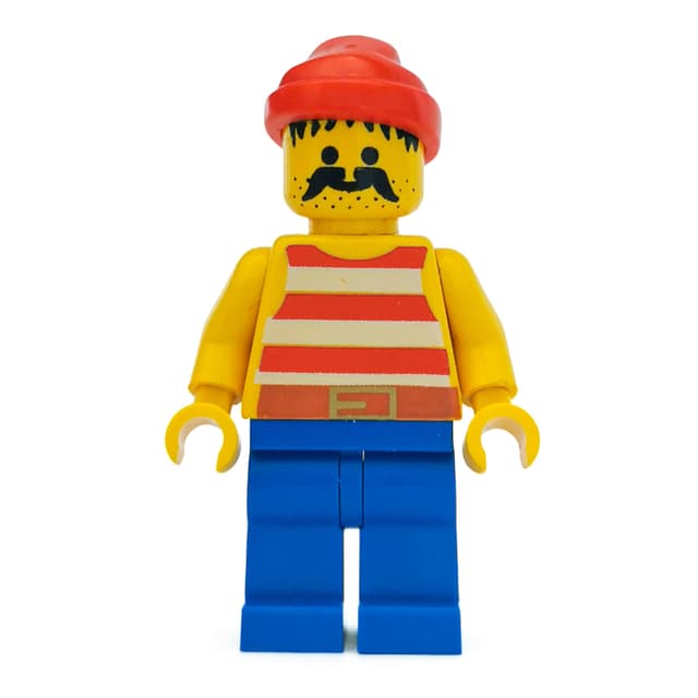 Pirate - Red Stripes, Blue Legs, Red Bandana, 3626b