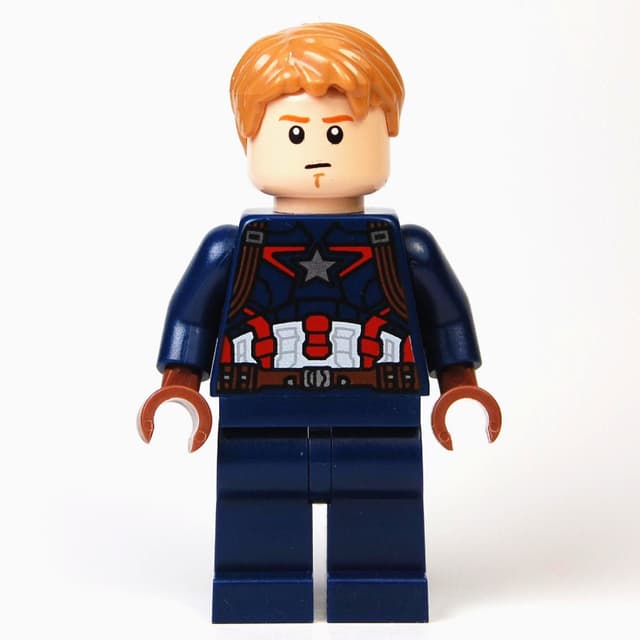 Captain America with Hair and Dark Orange Eyebrows