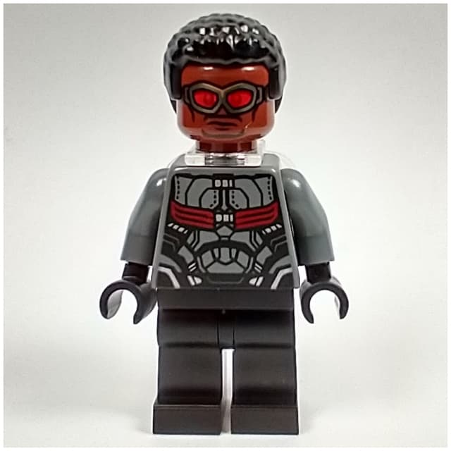 Falcon in Dark Bluish Gray and Black Suit with Neck Bracket