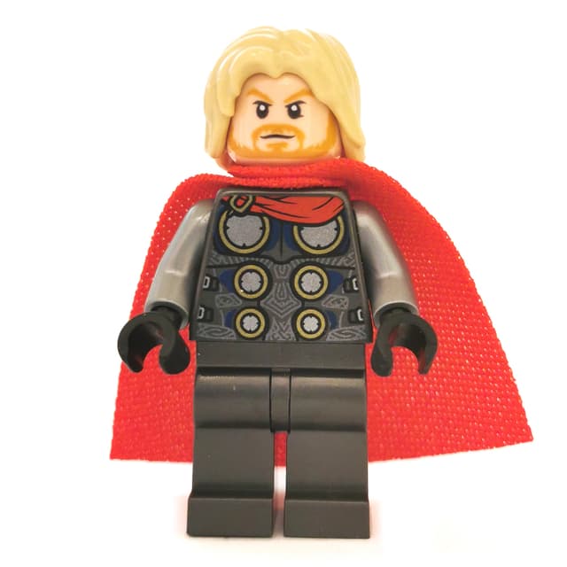 Thor with Printed Cape Front and Pearl Dark Gray Legs