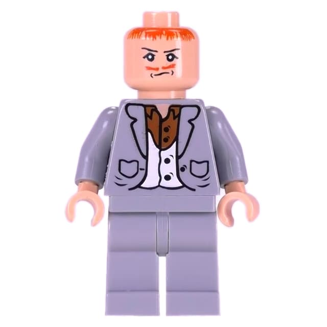 Peter Pettigrew, Light Bluish Gray Suit, Printed Hair