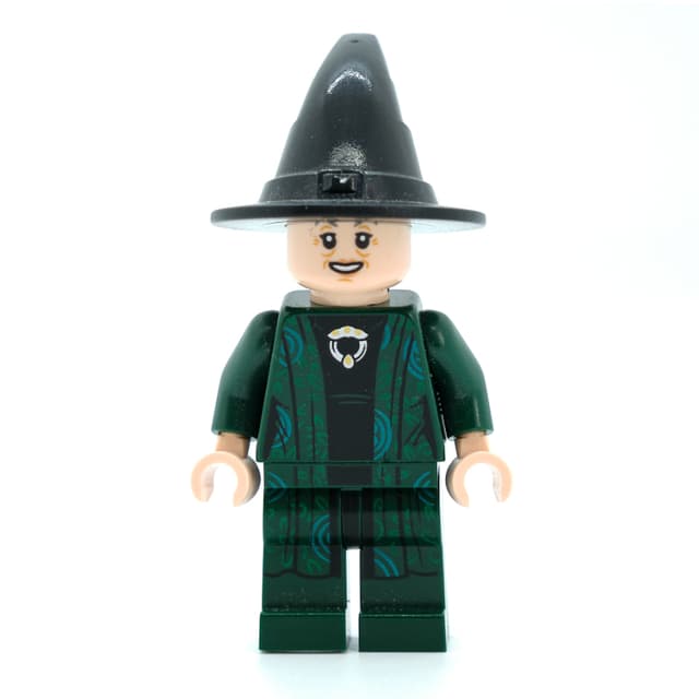 Professor Minerva McGonagall, Dark Green Robes, Black Hat (Dual Sided Head)
