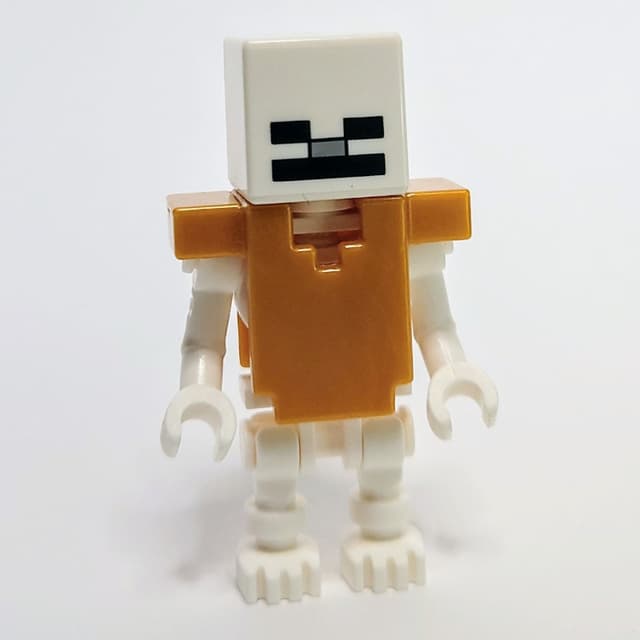 Skeleton, Square Skull, Pearl Gold Armor