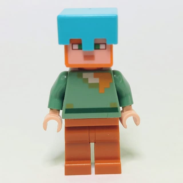 Alex in Medium Azure Helmet and Dark Orange Legs