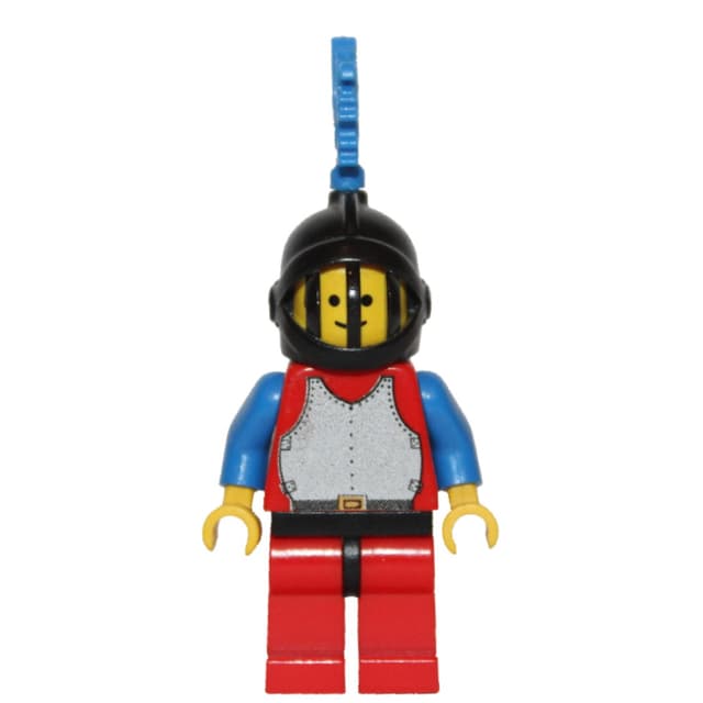 Knight (Breastplate on Red) - Red Legs, Blue Dragon Plume