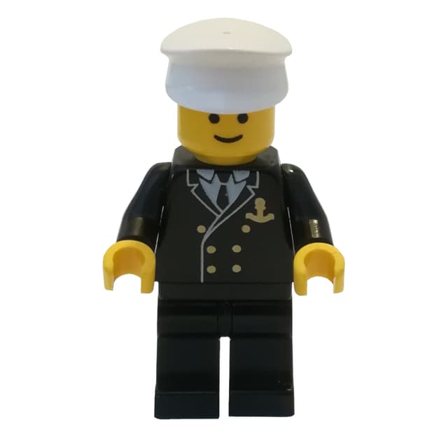 Boat Admiral, Black Suit with Gold Anchor (3626b Head)