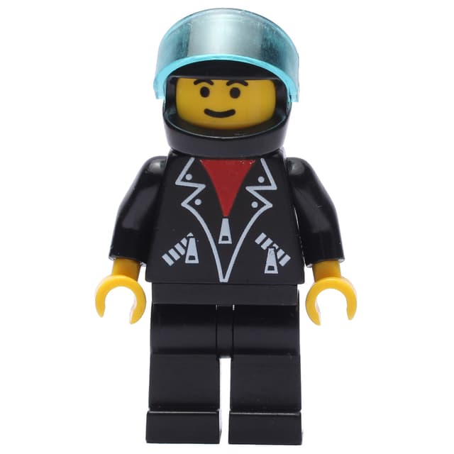 Black Jacket, Black Legs, Black Helmet