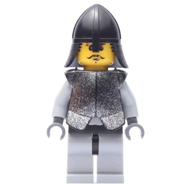 Knight (Knights Kingdom I) - Light Bluish Gray Legs, Armor, Black Moustache