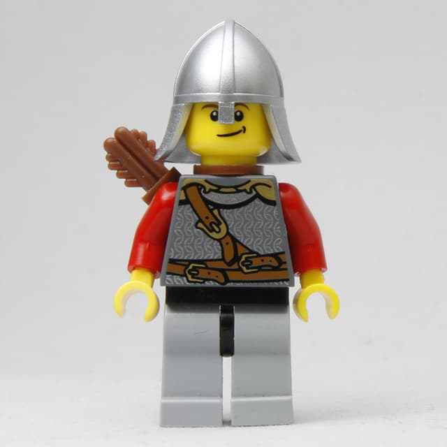 Knight - Dark Bluish Gray Torso, Light Bluish Grey Legs, Quiver