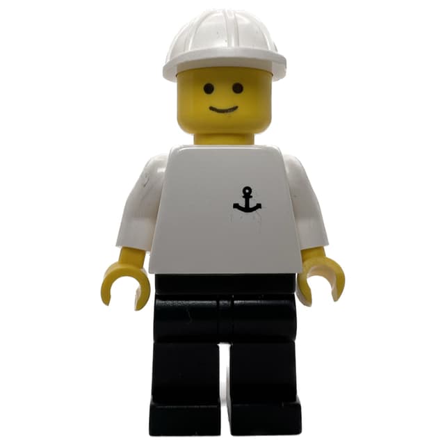 White Torso with Anchor, Black Legs, White Hat