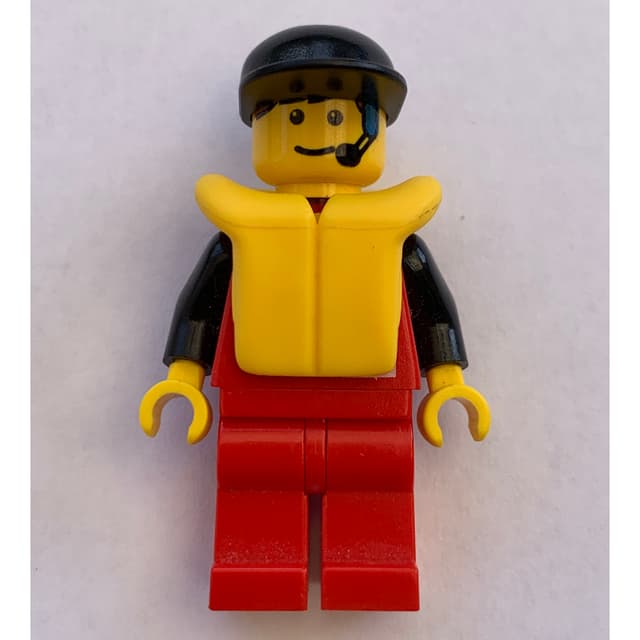 Marine Explorer, Red Shirt with Divers Logo, Red Legs, Black Cap, Yellow Life Vest, Headset