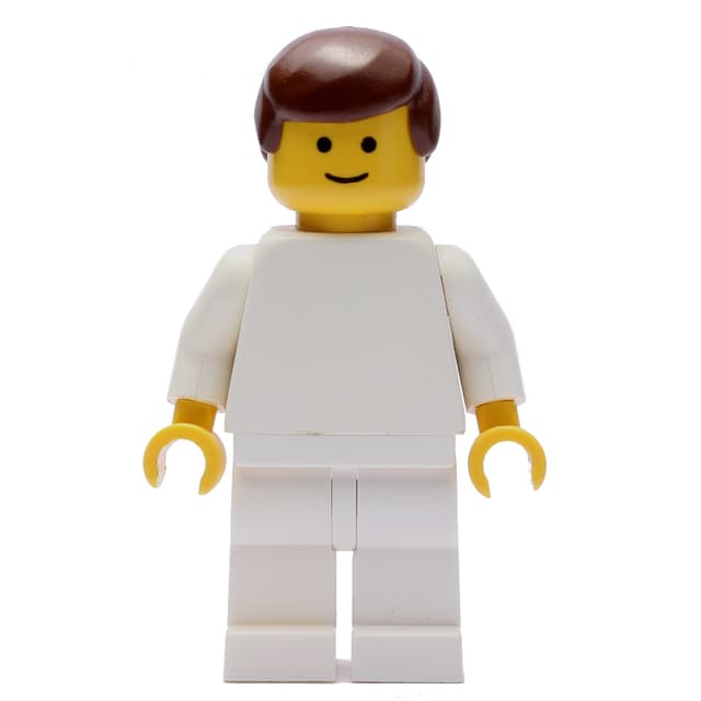 Man, Plain White, Brown Hair