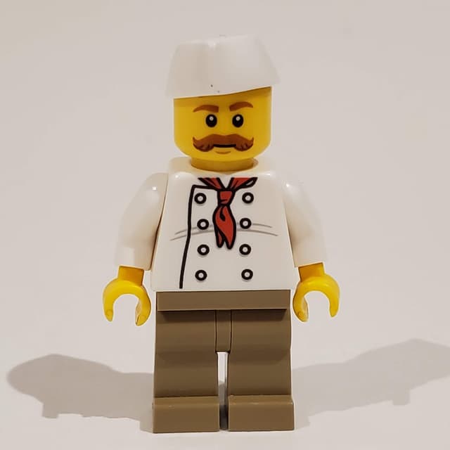 Chef, Red Neckerchief, Dark Tan Legs, Butchers Hat