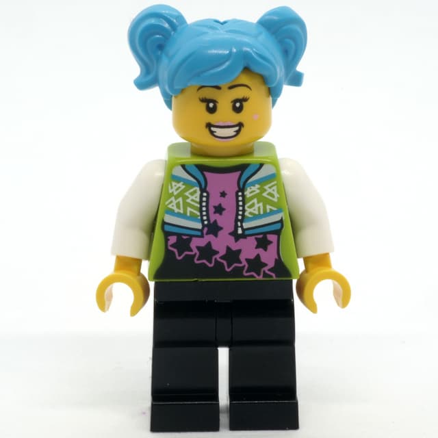 Poppy Starr, Lime Jacket, Black Legs