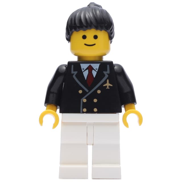 Pilot - Black Torso, White Legs, Black Hair