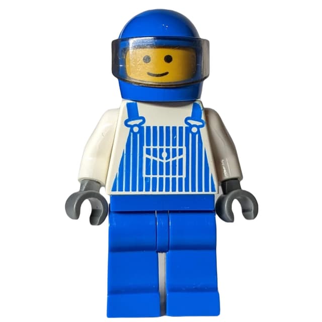 White Torso, Blue Overall, Blue Helmet