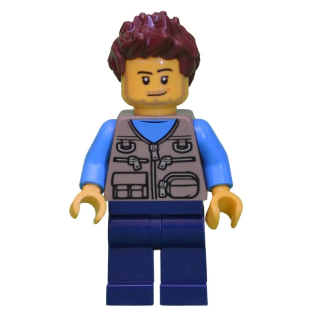 Dark Tan Torso, Dark Blue Legs, Reddish Brown Hair