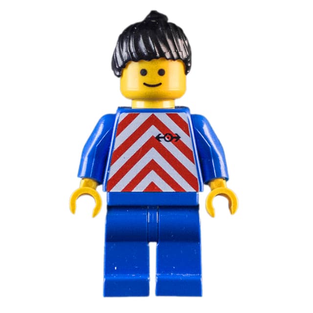 Blue Torso, Blue Legs, Black Hair Ponytail