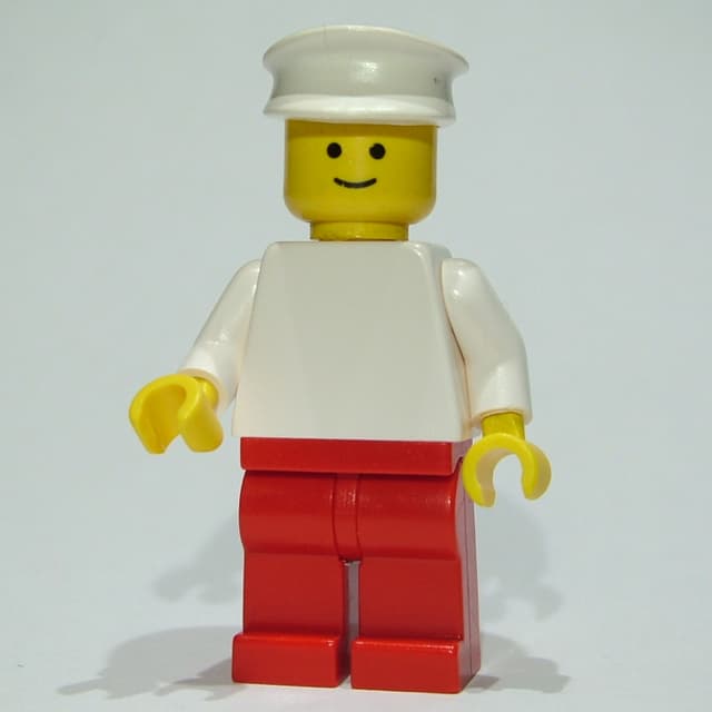 White Torso, Red Legs, White Hat