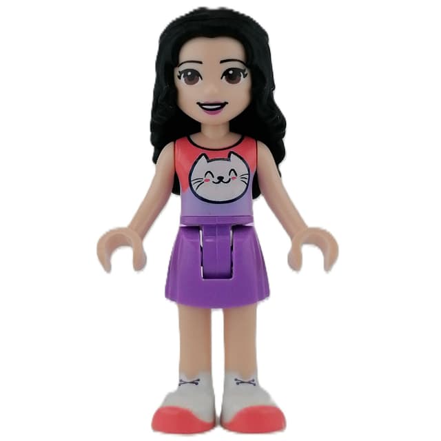 Emma - Coral Top, Medium Lavender Skirt