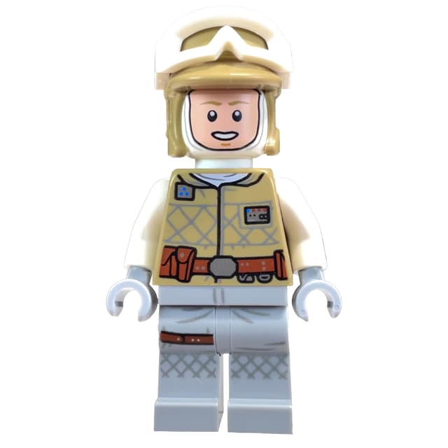 Luke Skywalker, Hoth Outfit, Tan Hat, Printed Light Bluish Gray Legs
