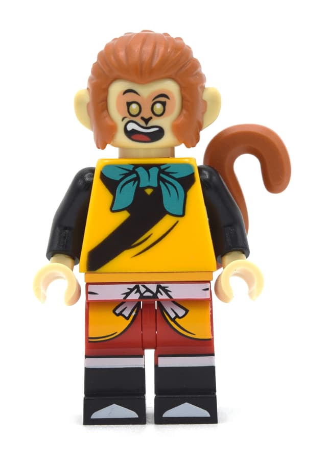 Monkey King, Dark Turquoise Bow, Smile / Angry