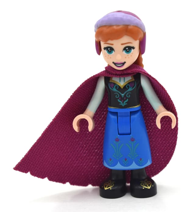 Anna, Black Top, Blue Skirt