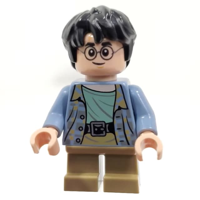 Harry Potter, Sand Blue Shirt, Short Dark Tan Legs, Scared