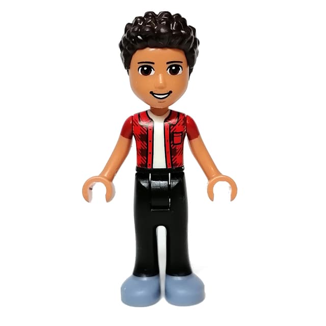 River - Red Jacket, Black Pants, Dark Brown Hair