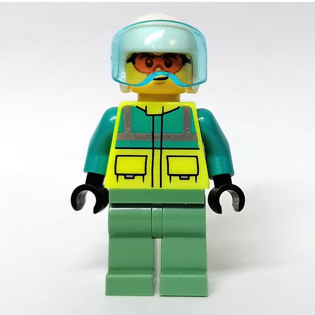 Pilot, Vibrant Yellow Safety Vest, White Helmet